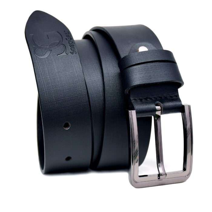 Italian Leather Belt Eco Cross Lines Printed- SnepGear